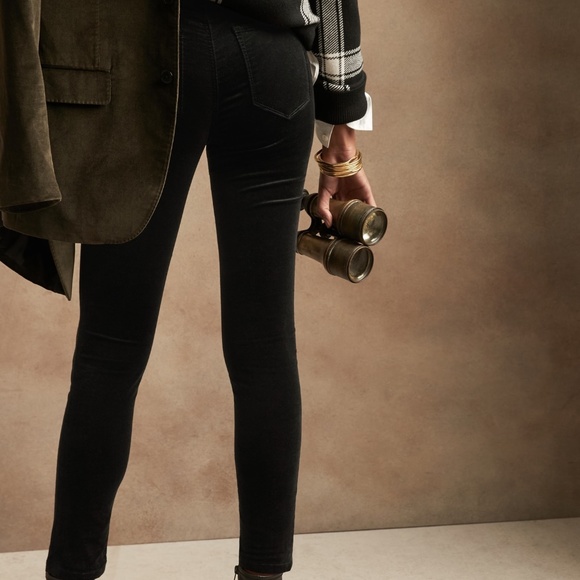 Banana Republic Mid-Rise Skinny Velvet Pant - Picture 2 of 6